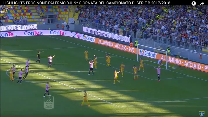 VIDEO, La Penna stesso arbitro che annullò gol a Rispoli in Frosinone-Palermo all&#8217;andata
