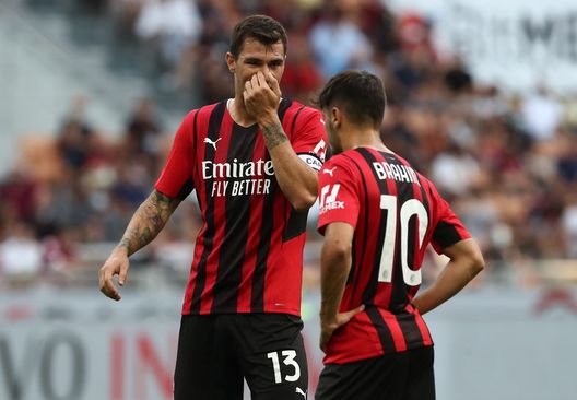 Romagnoli e Brahim Diaz a confronto. Romagnoli e Brahim Diaz a confronto.