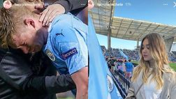 Frattura al naso e sconfitta in finale, la moglie di de Bruyne lo consola: “Insieme…”