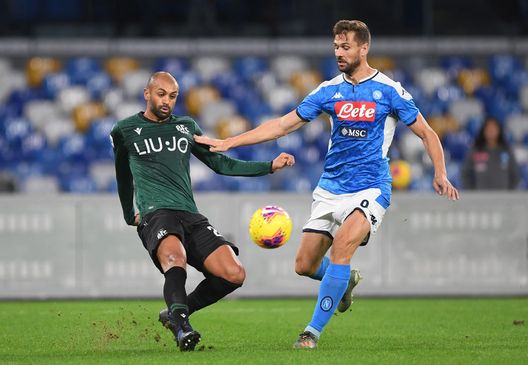 of SSC Napoli during the Serie A match between SSC Napoli and Bologna FC at Stadio San Paolo on December 01, 2019 in Naples, Italy. (Photo by Francesco Pecoraro/Getty Images) of SSC Napoli during the Serie A match between SSC Napoli and Bologna FC at Stadio San Paolo on December 01, 2019 in Naples, Italy. (Photo by Francesco Pecoraro/Getty Images)