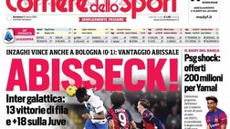 PRIMA PAGINA CORRIERE DELLO SPORT OGGI: “Inter, Abisseck”