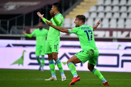 TURIN, ITALY - NOVEMBER 01: Ciro UImmobile of SS Lazio reacts during the Serie A match between Torino FC and SS Lazio at Stadio Olimpico di Torino on November 01, 2020 in Turin, Italy. (Photo by Marco Rosi - SS Lazio/Getty Images) TURIN, ITALY - NOVEMBER 01: Ciro UImmobile of SS Lazio reacts during the Serie A match between Torino FC and SS Lazio at Stadio Olimpico di Torino on November 01, 2020 in Turin, Italy. (Photo by Marco Rosi - SS Lazio/Getty Images)