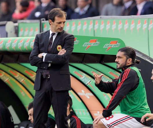  Massimiliano Allegri e Gennaro Gattuso con il Milan nel 2012 (credits: GETTY Images) 