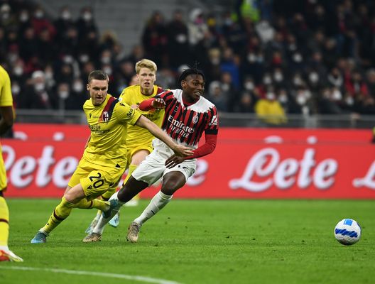 Rafael Leao (attaccante AC Milan) durante Milan-Bologna 0-0 (Serie A 2021-2022) | News (Getty Images) Rafael Leao (attaccante AC Milan) durante Milan-Bologna 0-0 (Serie A 2021-2022) | News (Getty Images)
