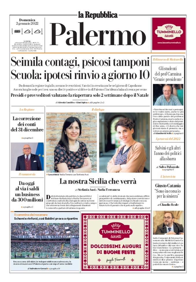 Prima Pagina, La Repubblica-Palermo: “Seimila contagi, psicosi tamponi”  Prima Pagina, La Repubblica-Palermo: “Seimila contagi, psicosi tamponi” - immagine 1