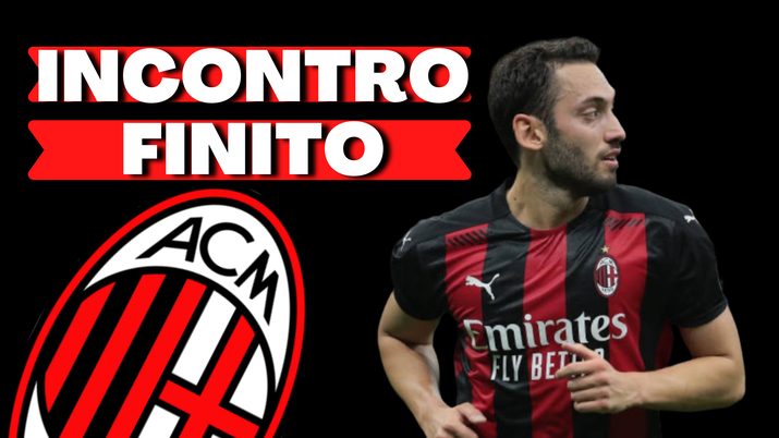 Hakan Calhanoglu (centrocampista AC Milan), in trattativa di calciomercato con il Milan per il rinnovo del suo contratto | AC Milan News (Getty Images) 