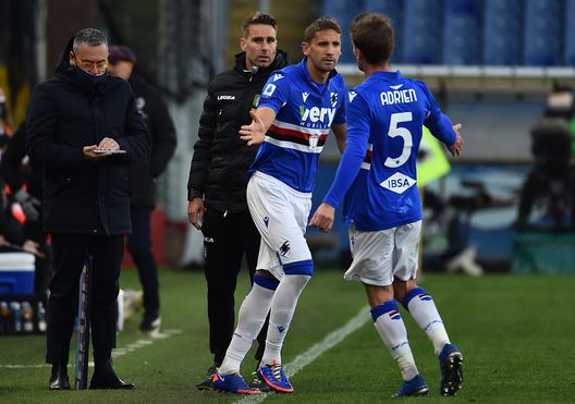 GENOA, ITALY - NOVEMBER 22: Gaston Ramirez of UC Sampdoria replace Adrien Silva during the Serie A match between UC Sampdoria and Bologna FC at Stadio Luigi Ferraris on November 22, 2020 in Genoa, Italy. (Photo by Paolo Rattini/Getty Images) GENOA, ITALY - NOVEMBER 22: Gaston Ramirez of UC Sampdoria replace Adrien Silva during the Serie A match between UC Sampdoria and Bologna FC at Stadio Luigi Ferraris on November 22, 2020 in Genoa, Italy. (Photo by Paolo Rattini/Getty Images)