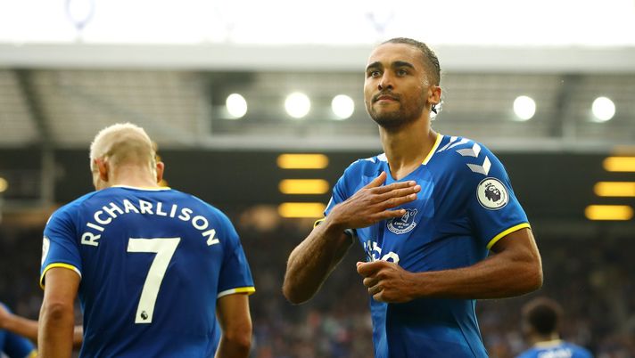 LIVERPOOL, ENGLAND - AUGUST 14: Dominic Calvert-Lewin of Everton celebrates after scoring their side's third goal during the Premier League match between Everton and Southampton at Goodison Park on August 14, 2021 in Liverpool, England. (Photo by Chris Brunskill/Getty Images) L’Everton non ha perso solo il derby…Calvert-Lewin verso l’Arsenal…. - immagine 1