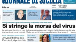Prima Pagina, Giornale di Sicilia: “Si stringe la morsa del virus. Un calciatore positivo al Palermo. La Superlega spacca il calcio”