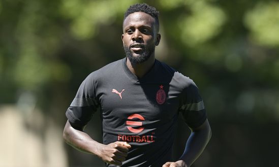 Divock Origi (attaccante AC Milan) in allenamento a Milanello | Milan News (Getty Images) Divock Origi AC Milan allenamento Milanello