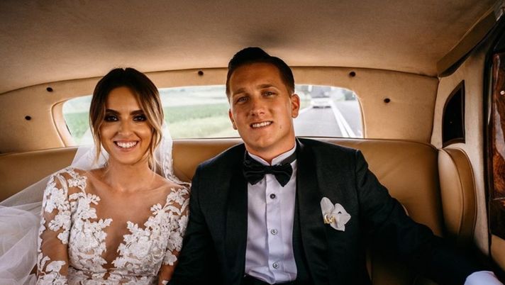 Laura Slowiak e Piotr Zielinski il giorno delle nozze Laura Slowiak e Piotr Zielinski il giorno delle nozze