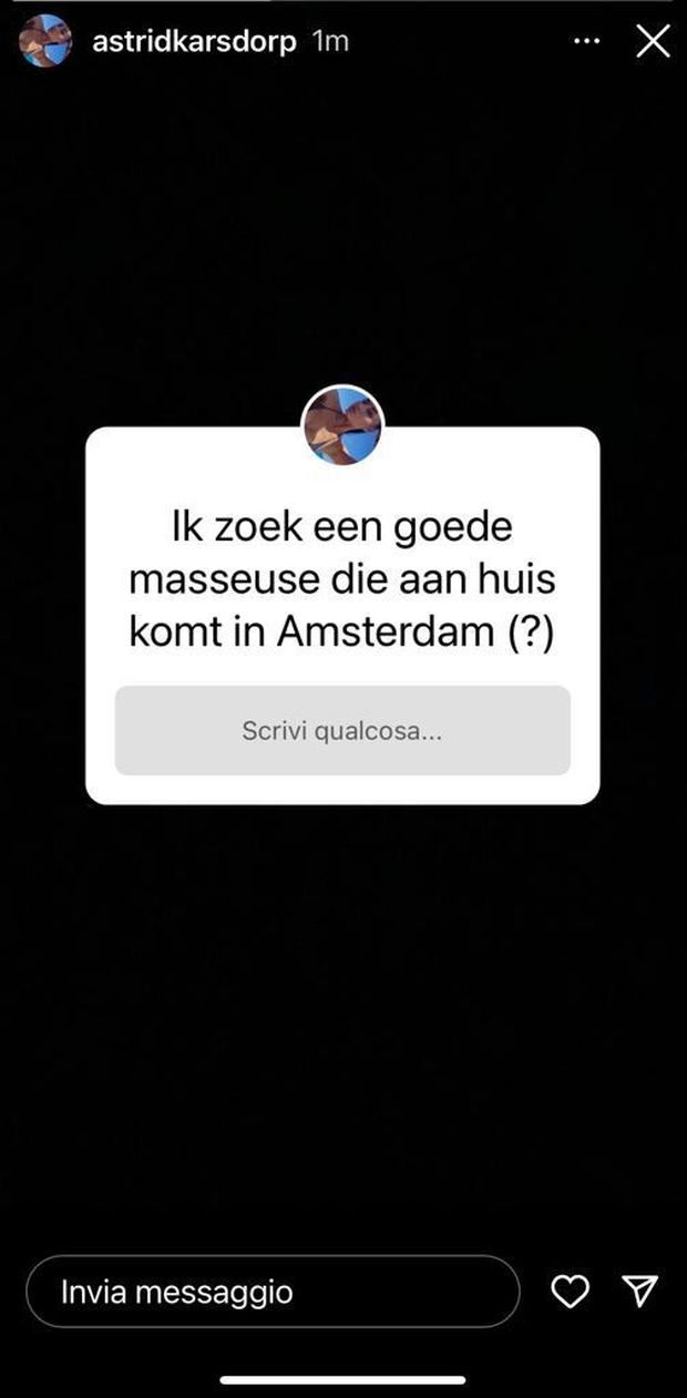 Roma, Karsdorp resta ad Amsterdam. E la moglie cerca una massaggiatrice sui social- immagine 2