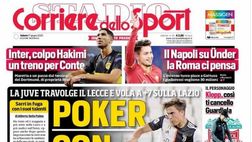 EDICOLA / CdS: Inter, colpo Hakimi: un treno per Conte. Marotta è ad un passo