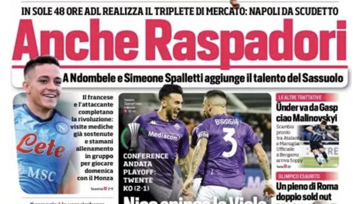 IL NAPOLI SUI MEDIA – Le prime pagine dei giornali di oggi 19 agosto 2022 - immagine 1