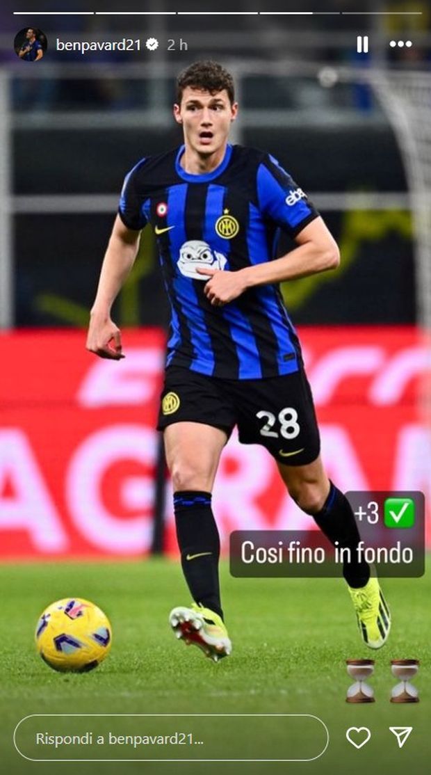 Pavard: “Più tre, così fino in fondo. Concentrati sulla prossima. Forza Inter”- immagine 2