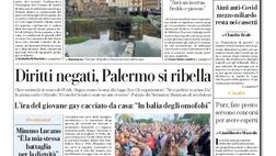 Prima Pagina, La Repubblica: “Diritti negati, Palermo si ribella”