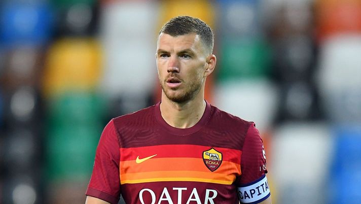 Edin Dzeko (attaccante AS Roma) durante Udinese-Roma 0-1 (Serie A 2020-2021) | AC Milan News (Getty Images) 