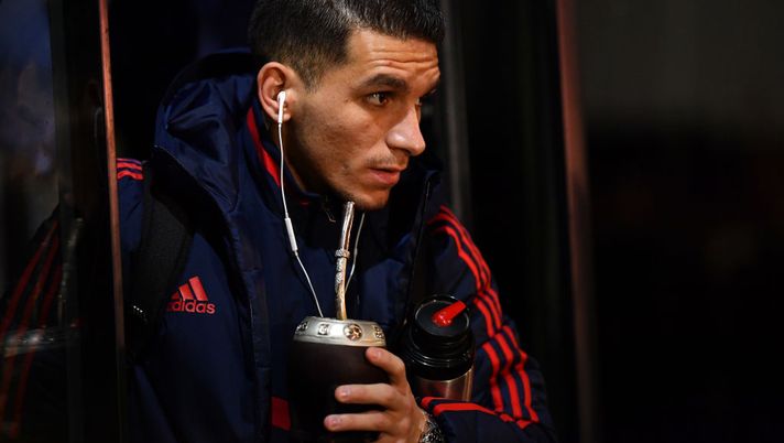 BOURNEMOUTH, ENGLAND - JANUARY 27: Lucas Torreira of Arsenal arrives at the stadium prior to the FA Cup Fourth Round match between AFC Bournemouth and Arsenal at Vitality Stadium on January 27, 2020 in Bournemouth, England. (Photo by Justin Setterfield/Getty Images) 