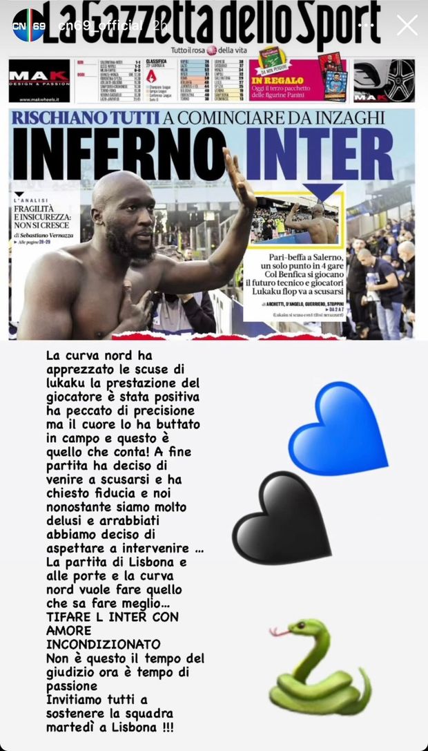 Curva: “Scuse Lukaku apprezzate. Chiesta fiducia, aspettiamo a intervenire perché…”- immagine 3