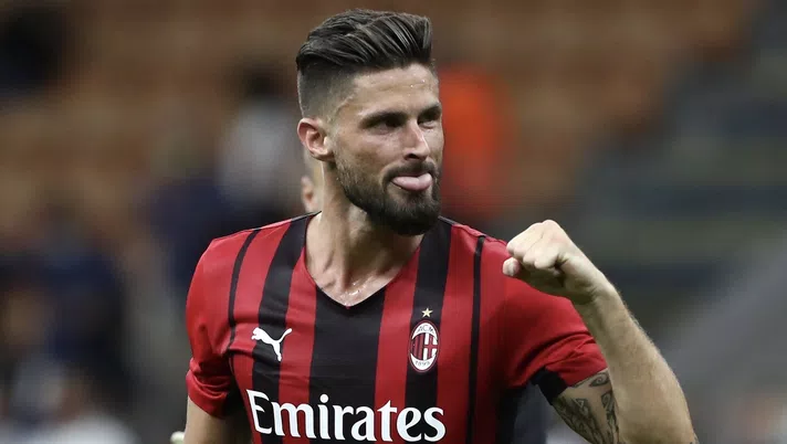 Olivier Giroud AC Milan Milan-Cagliari Serie A 2021-2022
