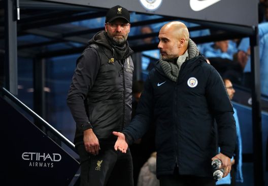 Guardiola Klopp (getty images) Guardiola Klopp