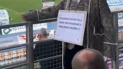 VIDEO Feralpisalò-Palermo: il cartello in rima del tifoso gardesano…