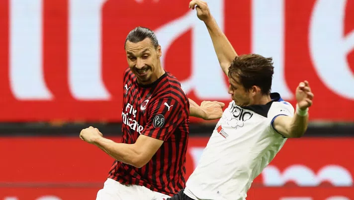 Zlatan Ibrahimovic durante Milan-Atalanta (credits: GETTY Images)