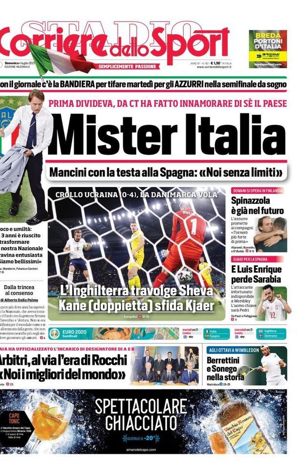 Prima Pagina, Corriere dello Sport: &#8220;Mister Italia. E Luis Enrique perde Sarabia&#8221; 