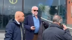 De Laurentiis è a Napoli, il presidente lascia il Britannique ma è già rientrato