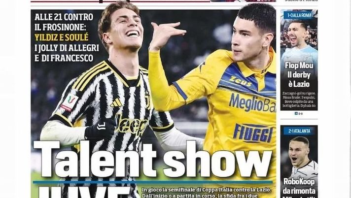 EDICOLA – TS: Coppa Italia, flop Mou. Derby è Lazio. Milan in tilt - immagine 1