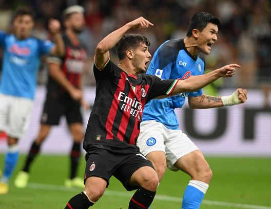 Brahim Diaz, Min Jae Kim (Photo by Claudio Villa/AC Milan via Getty Images) kim milan napoli