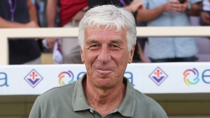 FLORENCE, ITALY - SEPTEMBER 17: Gian Piero Gasperini manager of Atalanta BC looks on during the Serie A TIM match between ACF Fiorentina and Atalanta BC at Stadio Artemio Franchi on September 17, 2023 in Florence, Italy. (Photo by Gabriele Maltinti/Getty Images) Gasperini: “Settimana difficile per Scamacca, Lookman sta meglio di tutti e su De Ketealere…” - immagine 1