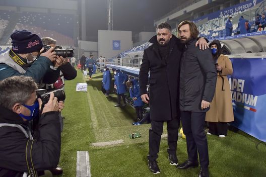 Pirlo e Gattuso, i due ex Milan Pirlo e Gattuso, i due ex Milan