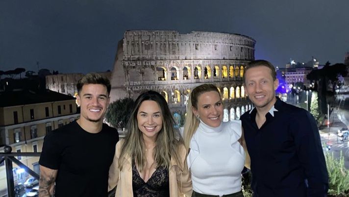 Lucas Leiva e Coutinho: brasiliani ex Liverpool davanti al Colosseo, ma i tifosi laziali sognano... 