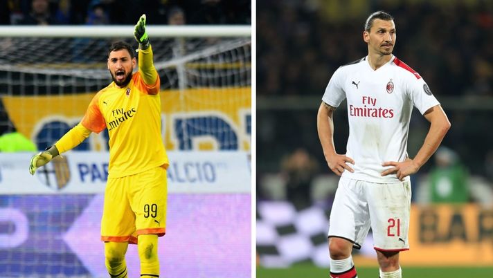 Gianluigi Donnarumma e Zlatan Ibrahimovic (credits: Getty Images) 