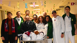 Motta in visita ai bambini del Rizzoli: “La loro positività ci dà energia”