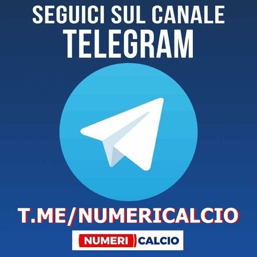 Segui le notizie di NUMERICALCIO anche su TELEGRAM Segui le notizie di NUMERICALCIO anche su TELEGRAM