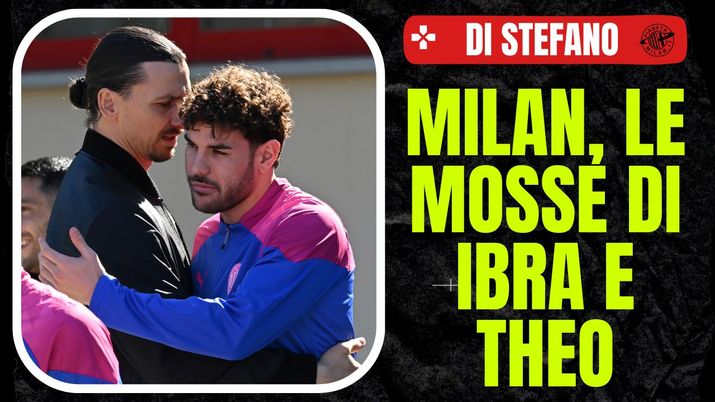 Theo Hernández (difensore AC Milan), qui con Ibrahimovic, consulente RedBird