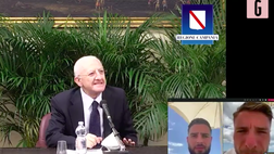 VIDEO, De Luca videochiama Insigne e Immobile: “Avete onorato la Campania”