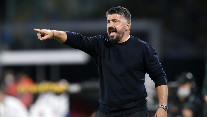Gennaro Gattuso (allenatore Napoli) durante una partita degli azzurri al 'San Paolo' | Serie A News (Getty Images) 