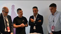 Reggina-Palermo, il presidente amaranto Saladini a pranzo con Gardini e Zavagno