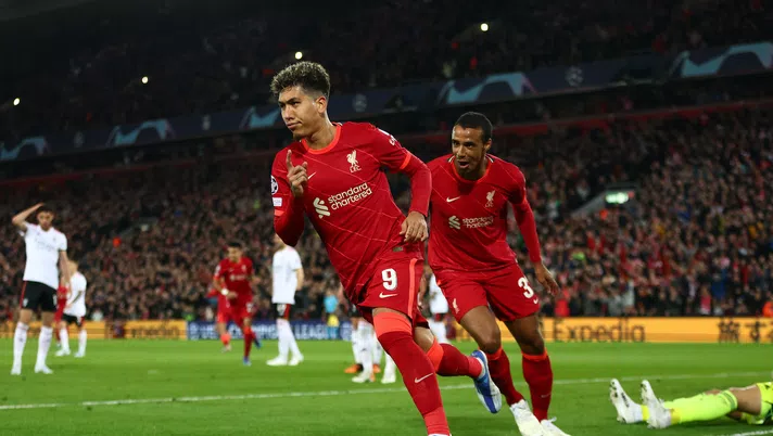 Roberto Firmino Liverpool-Benfica 3-3 Champions League 2021-2022