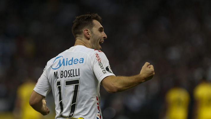 SAO PAULO, BRAZIL - FEBRUARY 12: Mauro Boselli of Corinthians celebrates after second goal of his team during a match between Corinthians and Guarani PAR as part of Copa CONMEBOL Libertadores 2020 Qualifications at Arena Corinthians on February 12, 2020 in Sao Paulo, Brazil. (Photo by Miguel Schincariol/Getty Images) SAO PAULO, BRAZIL - FEBRUARY 12: Mauro Boselli of Corinthians celebrates after second goal of his team during a match between Corinthians and Guarani PAR as part of Copa CONMEBOL Libertadores 2020 Qualifications at Arena Corinthians on February 12, 2020 in Sao Paulo, Brazil. (Photo by Miguel Schincariol/Getty Images)