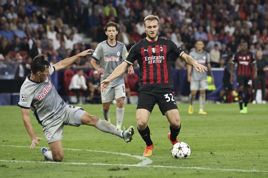 Tommaso Pobega (centrocampista AC Milan), qui durante Salisburgo-Milan 1-1 (Champions League 2022-2023) | News (Getty Images) Tommaso Pobega AC Milan Salisburgo-Milan 1-1 Champions League 2022-2023