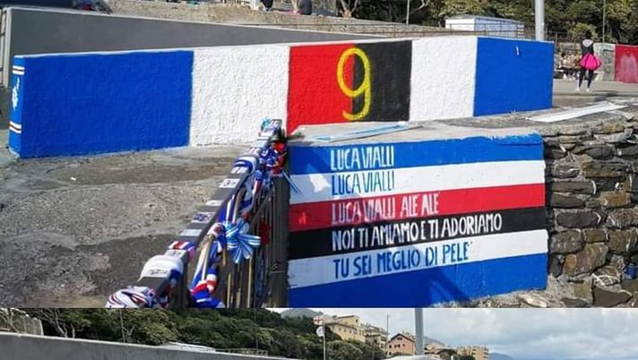 A Genova è sempre derby dei murales: il Molo di Quinto torna blucerchiato - immagine 1
