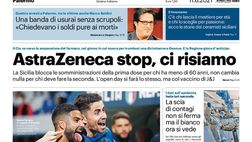 Prima Pagina, Giornale di Sicilia: “AstraZeneca stop. Azzurri regalateci un sorriso”