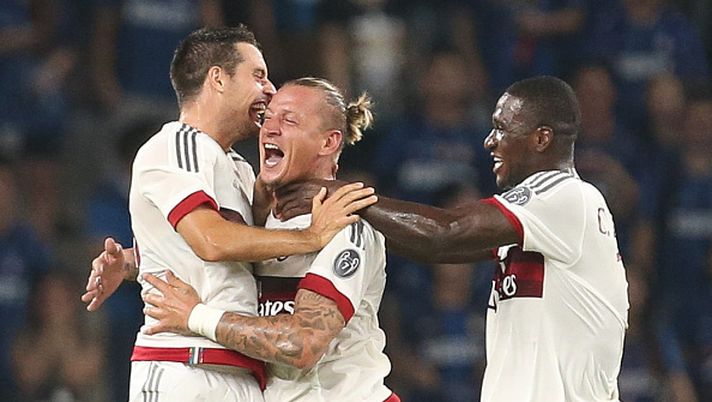 Philippe Mexés, difensore del Milan festeggia un gol (credits: GETTY images) Philippe Mexes, difensore del Milan