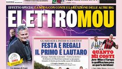 Prima Pagina, La Gazzetta dello Sport: “ElettroMou. Inter, festa e regali. Il primo è Lautaro”