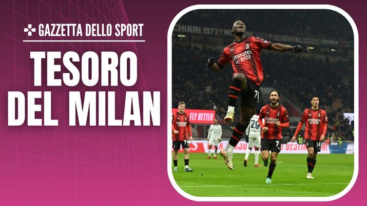 esultanza gol Chaka Traorè AC Milan Milan-Cagliari 4-1 Coppa Italia 2023-2024