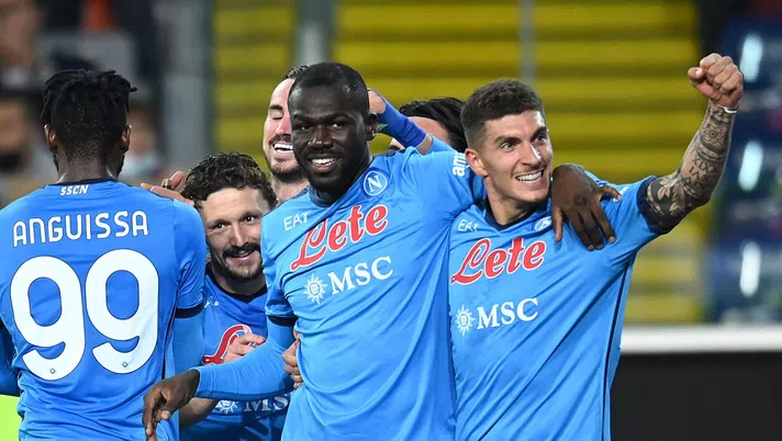 L'esultanza del Napoli nella vittoria contro l'Udinese per 4-0 (Getty Images)